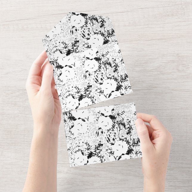 Invitación Todo En Uno Punto, vaca negra (desgarro)