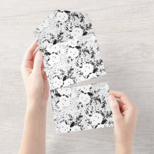 Invitación Todo En Uno Punto, vaca negra