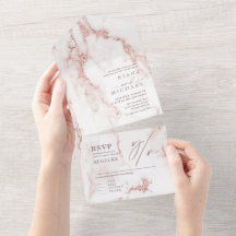 Purpurina de mármol moderno Boda Rosa Gold ID816