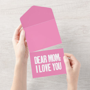 Invitación Todo En Uno Querida Mamá Te Amo