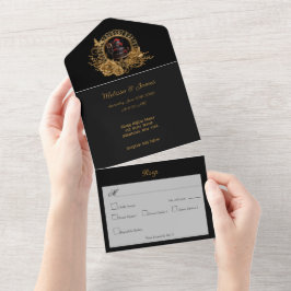 Invitación Todo En Uno Romance gótico