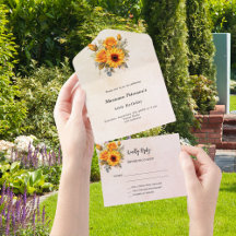 Rosa de oro de girasoles RSVP
