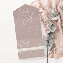 Rosa Taupe | Script Watermark Monogram Boda