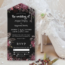 Rosas oscuros Boda gótico de Black Florals