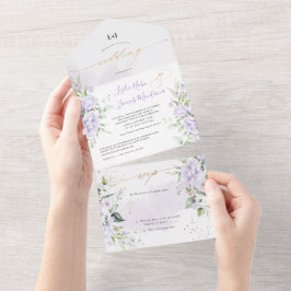 Invitación Todo En Uno Rosas PixDezines Elegantes y Polvorientos
