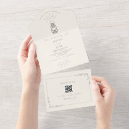 Invitación Todo En Uno RSVP de código RSVP de RRRN de linternas rusas de