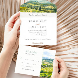 Invitación Todo En Uno RSVP de desventaja de todo en uno en el valle de N