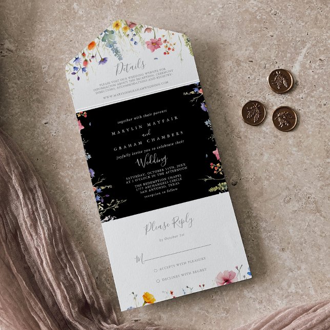 Invitación Todo En Uno Rustic Meadow Botanical Wedding     (Subido por el creador)