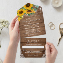 Rustic Sunflowers String Lights Lace Boda