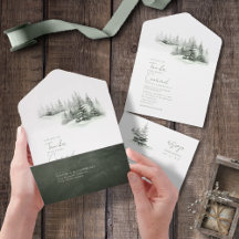 Rustic Winter Wedding Green ID1049