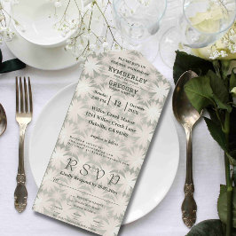 Invitación Todo En Uno Sage Geometric Floral Pattern Website Email Retro