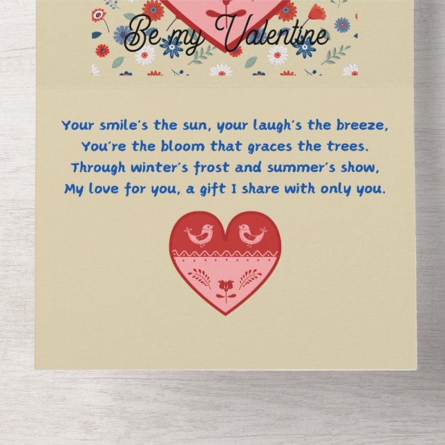 Invitación Todo En Uno Sé mi San Valentín (Fondo interior)