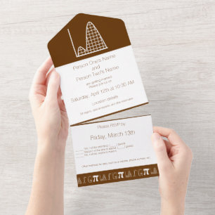 Invitación Todo En Uno Se Suma en Chocolate