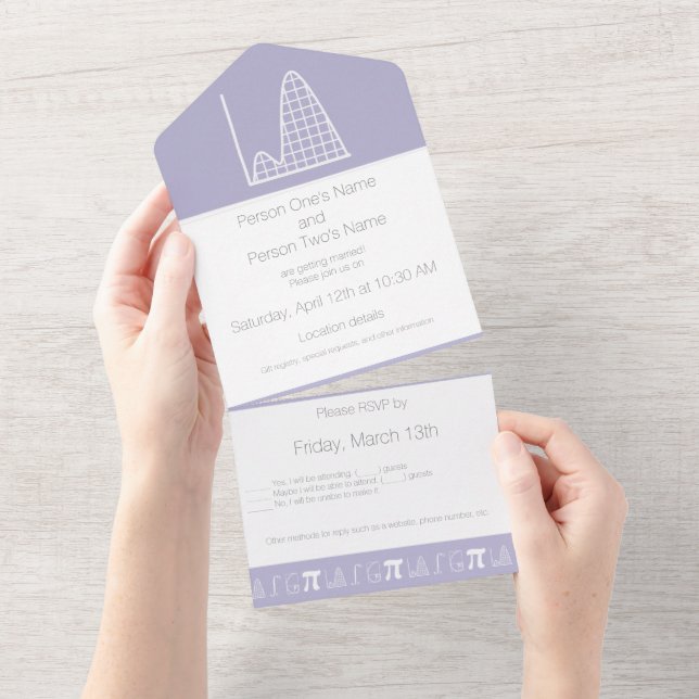 Invitación Todo En Uno Se Suma en Lavanda (desgarro)
