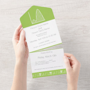 Invitación Todo En Uno Se Suma en Peridoto