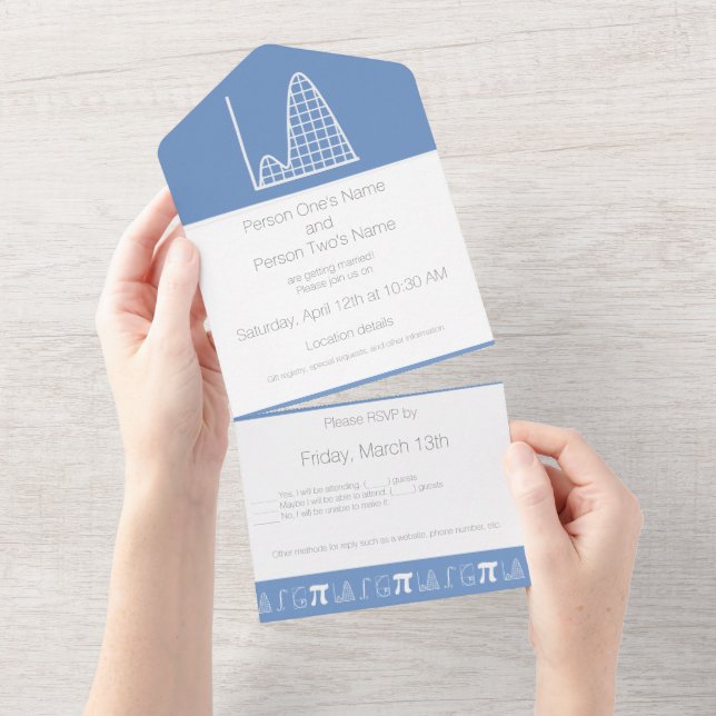 Invitación Todo En Uno Se Suma en Periwinkle (desgarro)