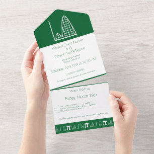 Invitación Todo En Uno Se Suma en Verde