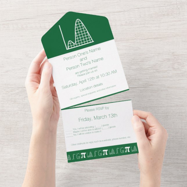 Invitación Todo En Uno Se Suma en Verde (desgarro)