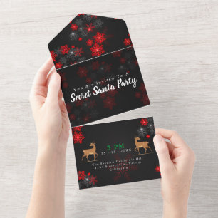 Invitación Todo En Uno Secreto de Navidades de los Black Snowflakes en Ho