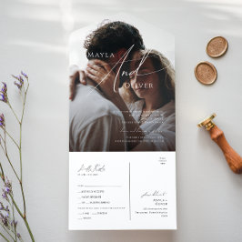 Invitación Todo En Uno Secuencia de comandos caprichosos sellar fotos y e