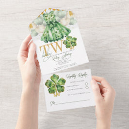 Invitación Todo En Uno Segundo cumpleaños del chica Día de San Patricio R