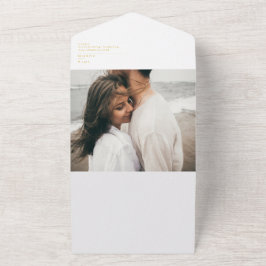 Invitación Todo En Uno Sello y envío de fotos de fuentes Minimalistas de