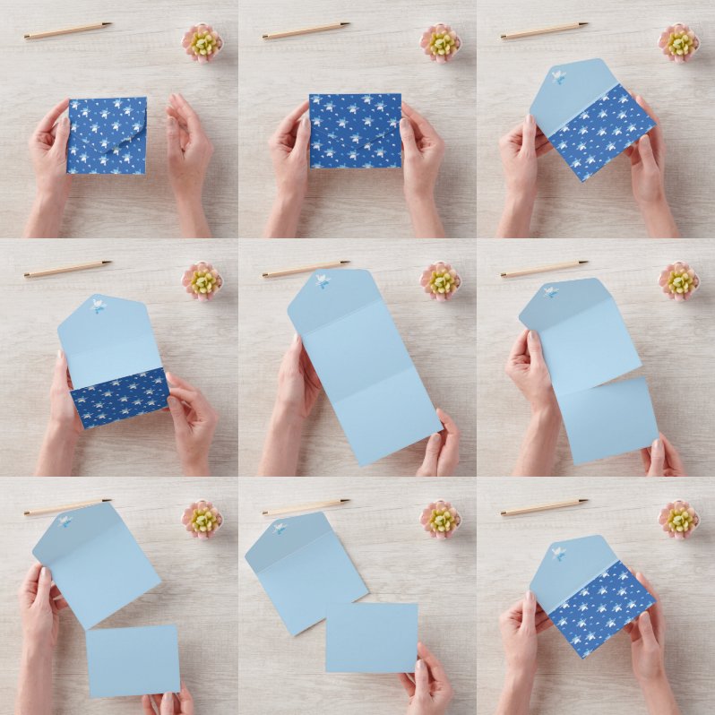 Invitación Todo En Uno Serene Waters - Diseño del Patrón del Lago Swan