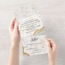 Silver & Gold Abstract Watercolor  Wedding 