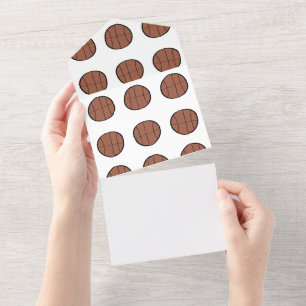 Invitación Todo En Uno simple mínimo personalizado de bronceador de béisb