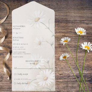 Invitación Todo En Uno Simply Daisies