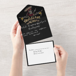 Invitación Todo En Uno Skeleton Crew