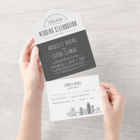Skyline Charlotte Deco | Boda Gris