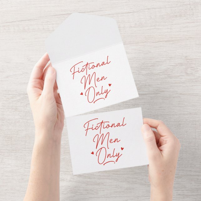 Invitación Todo En Uno Solo hombres ficticios (desgarro)