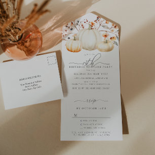 Invitación Todo En Uno SORPRESA FIESTA 19.ª Ropa de cumpleaños