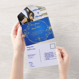 Invitación Todo En Uno (Su Imagen) Evento Boda Fácilmente Personalizado