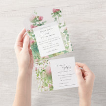 Suave y suave color de agua rosa Floral Boda de ja