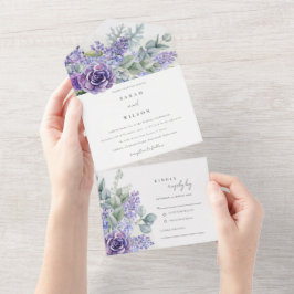 Invitación Todo En Uno Suculento Eucalyptus Boda de Bunch Botánico