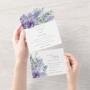 Invitación Todo En Uno Suculento Eucalyptus Boda de Bunch Botánico