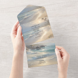 Invitación Todo En Uno Swirls y Butterflies