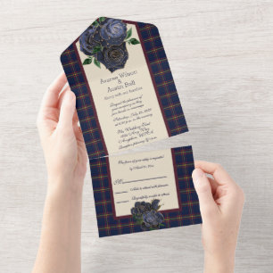 Invitación Todo En Uno Tartan escocés del Clan Maclaine de Lochbuie 