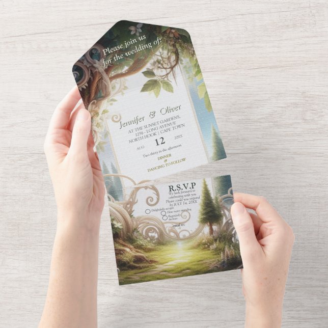 Invitación Todo En Uno Temas metafísicos de fantasía espiritual (desgarro)