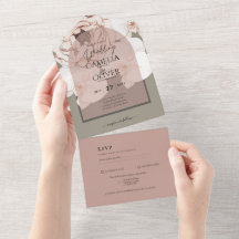 Tendencia MOSS BODA RUBOR Sage Dusty Pink