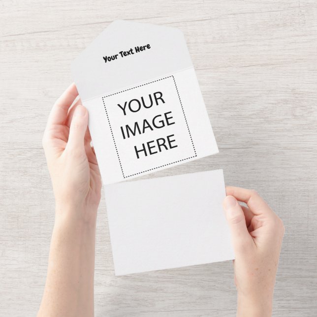 Invitación Todo En Uno Texto personalizado (desgarro)