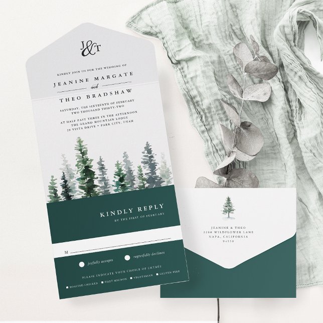 Invitación Todo En Uno Timber Grove | Boda monográfica (Subido por el creador)