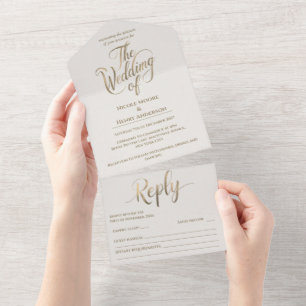 Invitación Todo En Uno Todo En Uno Boda Esmeralda