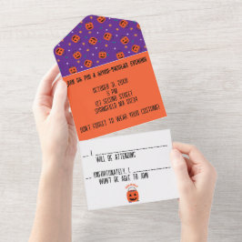 Invitación Todo En Uno Truco o trato