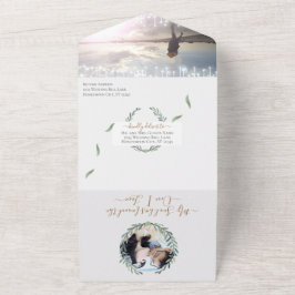 Invitación Todo En Uno Tu foto vegetación Wreath Secret Forest Garden