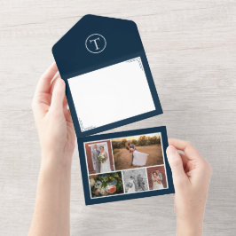 Invitación Todo En Uno Un Boda todo en uno gracias/tarjeta de vacaciones/