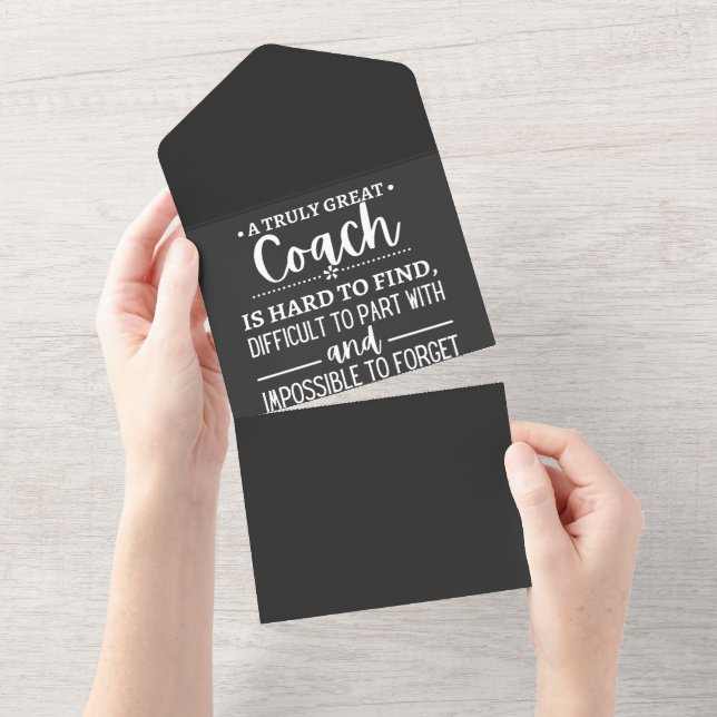 Invitación Todo En Uno Un entrenador verdaderamente grande es difícil de  (desgarro)