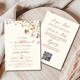 Invitación Todo en uno un pequeño Boho de flores silvestres B